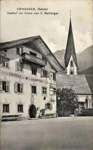 Ak Umhausen in Tirol, Gasthof zur Krone