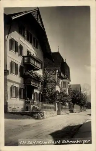 Foto Ak Zell am Ziller in Tirol, Gasthaus Schneeberger