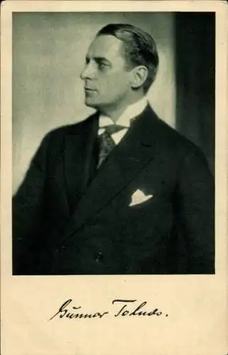 Ak Schauspieler Gunnar Tolnæs, Portrait