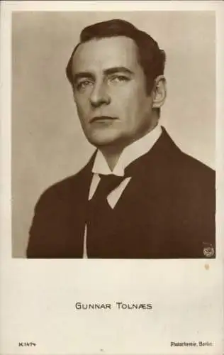 Ak Schauspieler Gunnar Tolnaes, Portrait