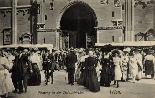 Ak Wien 1 Innere Stadt, Firmung in der Stefanskirche