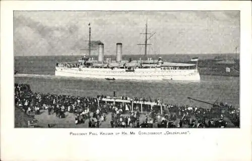 Ak President Paul Kruger of Hr. Ms. Oorlogsboot Gelderland