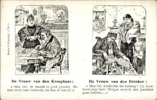 Ak De Vrouw van den Kroegbaas, De Vrouw van den Drinker, Folgen von Alkoholkonsum