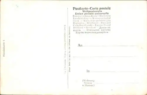 Künstler Ak Richter, B., Fès Fez Marokko, Gesamtansicht, Deutsche Post