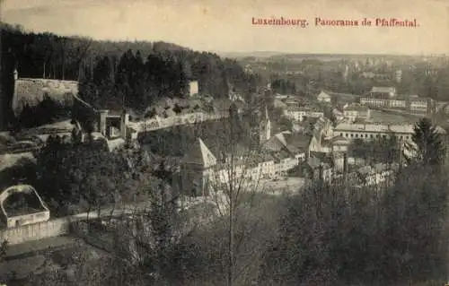 Ak Luxemburg Luxembourg, Panorama de Pfaffental