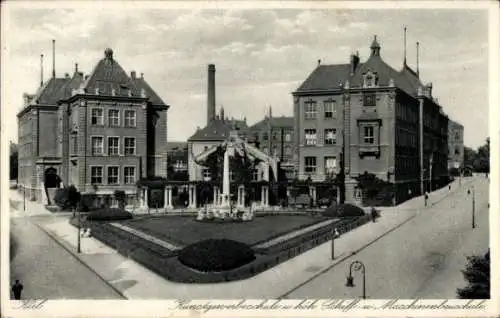 Ak Kiel in Schleswig Holstein, Kunstgewerbeschule, Höhere Schiff- und Maschinenbauschule