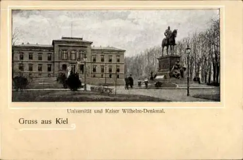 Ak Kiel, Universität, Kaiser-Wilhelm-Denkmal