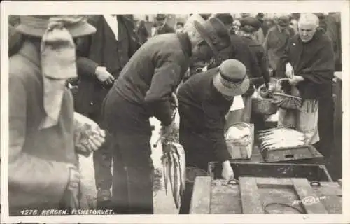 Ak Bergen Norwegen, Fischmarkt