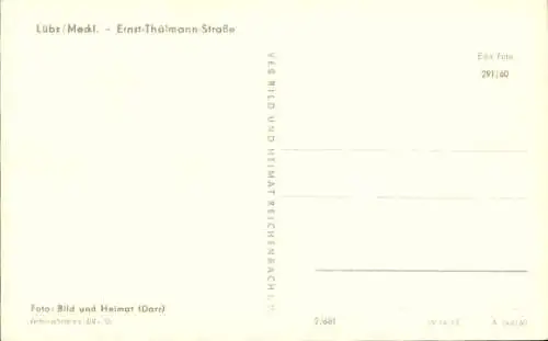 Ak Lübz in Mecklenburg, Ernst Thälmann Straße
