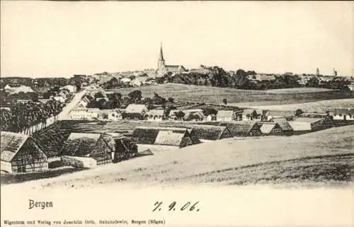 Ak Bergen auf der Insel Rügen, Panorama