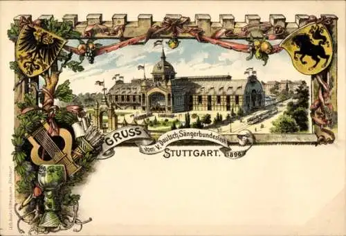 Litho Stuttgart in Württemberg, V. Deutsches Sängerbundesfest