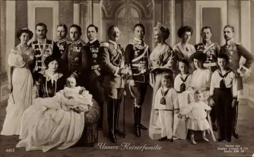 Ak Kaiser Wilhelm II. mit seiner Familie, Preußisches Kaiserhaus, Liersch 4403