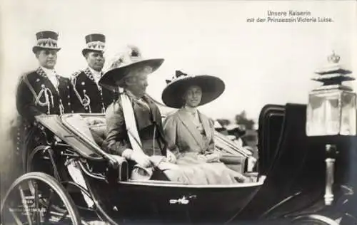 Ak Kaiserin Auguste mit Prinzessin Victoria Luise von Preußen, Liersch 3366