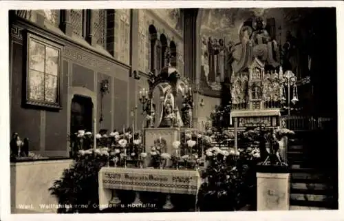 Ak Werl in Westfalen, Wallfahrtskirche, Gnaden- und Hochaltar