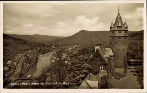 Ak Altena in Westfalen, Gesamtansicht, Burg