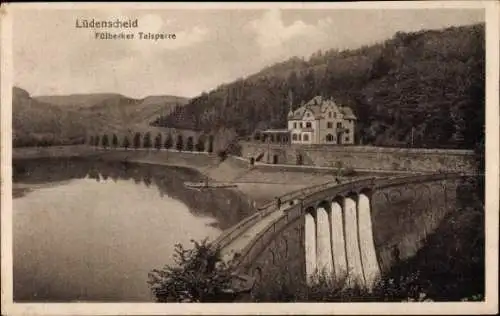 Ak Altroggenrahmede Altena in Westfalen, Fuelbecker Talsperre, Lüdenscheid