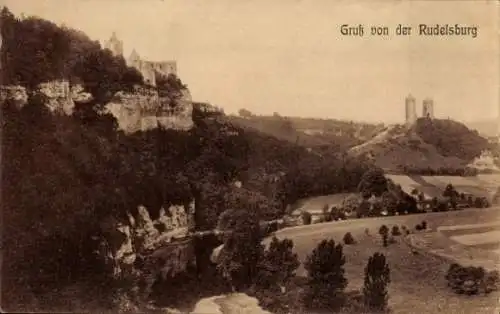 Ak Bad Kösen Naumburg an der Saale, Rudelsburg