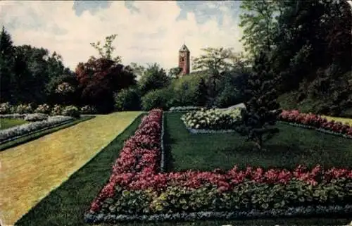 Ak Halle an der Saale, Giebichenstein, Amtsgarten