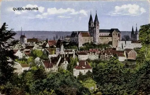 Ak Quedlinburg im Harz, Gesamtansicht