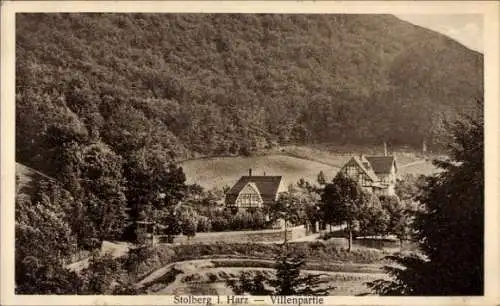 Ak Stolberg im Harz, Villenpartie