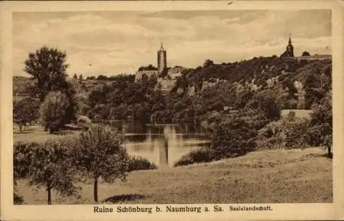 Ak Naumburg an der Saale, Ruine Schönburg