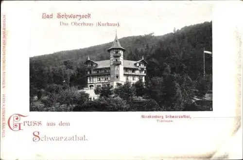 Ak Bad Blankenburg in Thüringen, Schwarzatal, Bad Schwarzeck, Oberhaus