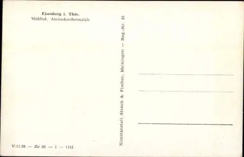 Ak Eisenberg in Thüringen, Amtsschreibermühle