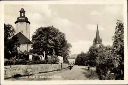 Ak Jena in Thüringen, Friedens-Stadt, Katholische Kirche