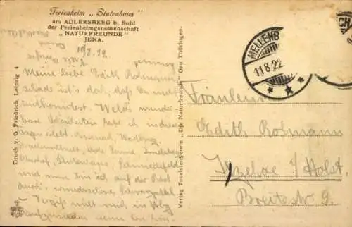 Ak Schleusingen in Thüringen, Stutenhaus am Adlersberg