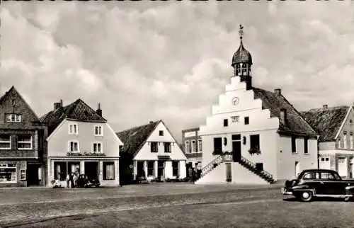 Ak Lingen im Emsland, Marktplatz