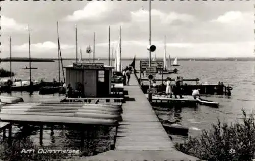 Ak Lembruch am Dümmersee, Steg, Boote