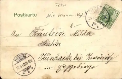 Ak Geithain in Sachsen, Marktplatz