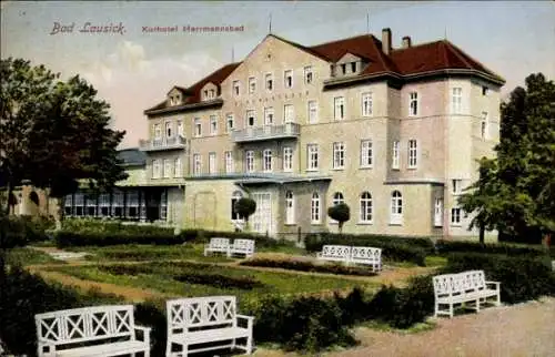 Ak Bad Lausick in Sachsen,  Kurhotel Hermannsbad