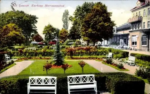 Ak Bad Lausick in Sachsen,  Kurhotel Hermannsbad