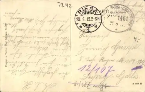 Ak Colditz in Sachsen, Teilansicht, Schloss