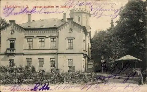 Ak Hainichen in Sachsen, Parkschlösschen, Stadtpark