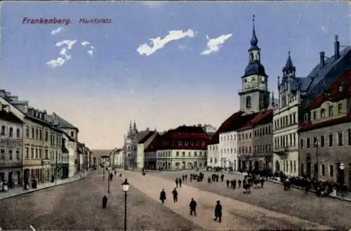 Ak Frankenberg in Sachsen, Marktplatz