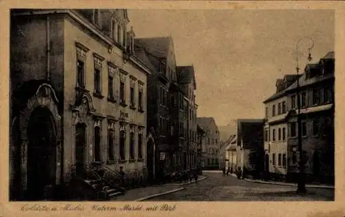 Ak Colditz in Sachsen, Unterm Markt, Post