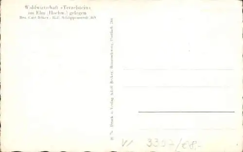 Ak Tetzelstein Elm Schöppenstedt Niedersachsen, Waldwirtschaft