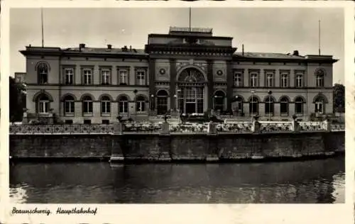 Ak Braunschweig in Niedersachsen, Hauptbahnhof, Feldpost