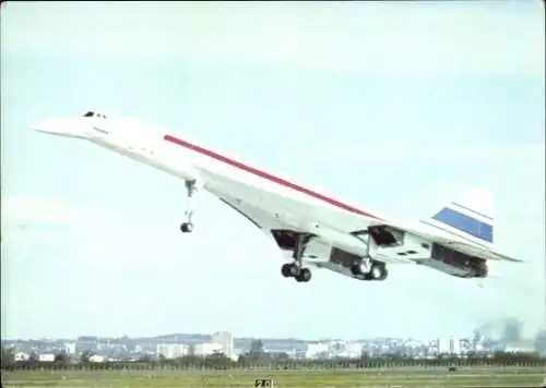 Ak Französisches Passagierflugzeug Concorde, British Aircraft Corporation