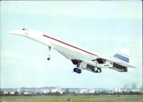 Ak Französisches Passagierflugzeug Concorde, British Aircraft Corporation