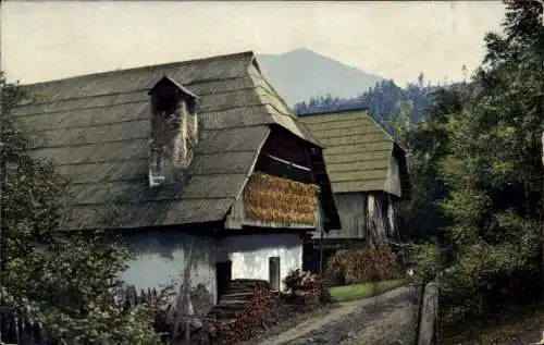 Ak Nenke und Ostermaier 1623, Photochromie, Bauernhaus