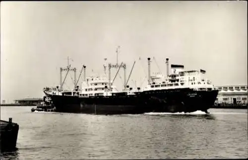 Ak New York,  Dampfer Linzertor im Hafen, Gebäude