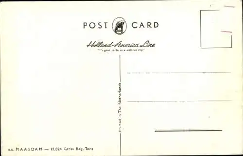 Ak Dampfschiff SS Maasdam, HAL