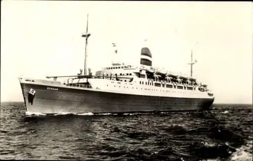 Ak Dampfschiff SS Ryndam, Holland-America Line, HAL