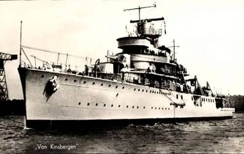 Ak Niederländisches Kriegsschiff, Hr. Ms. Van Kinsbergen