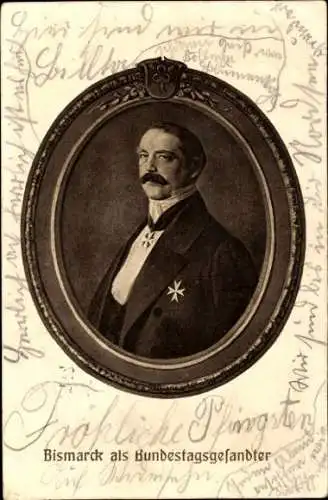 Ak Fürst Otto von Bismarck, Portrait als Bundestagsgesandter