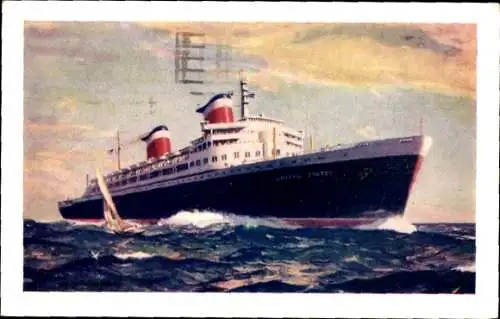 Künstler Ak Dampfschiff SS United States, USL