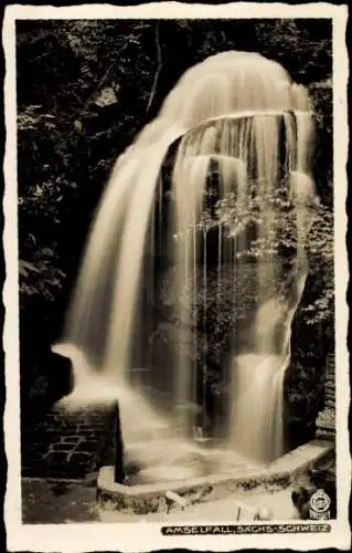 Ak Amselfall Sächsische Schweiz, Wasserfall, Walter Hahn 3307